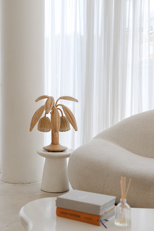 Angelo Rattan Palm Lamp