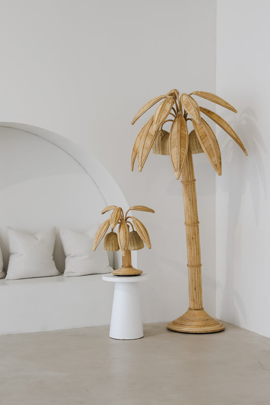 Huge Rattan Palm Lamp