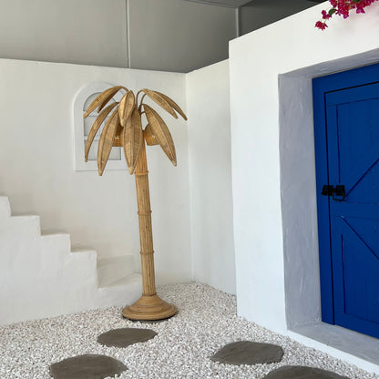 Huge Rattan Palm Floor Lamp — 200cm